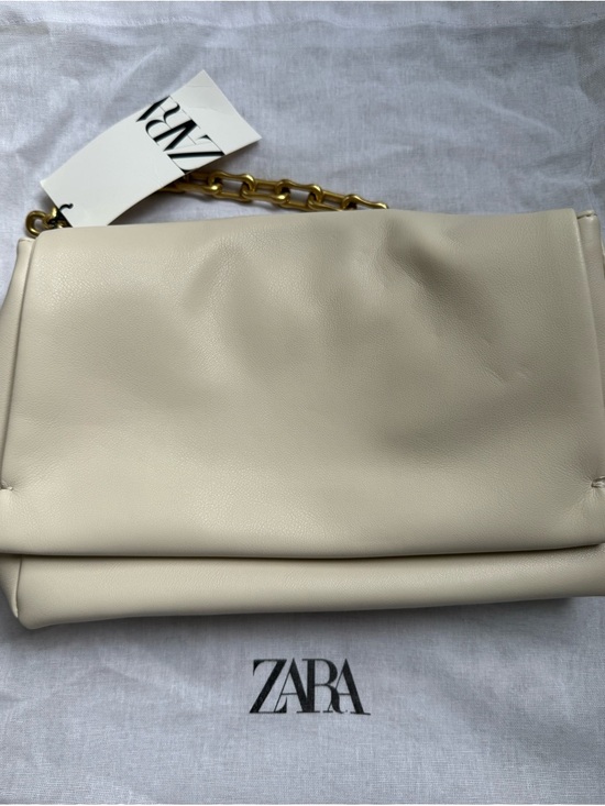 Zara Handbags - ZARA Gold Chain Strap Soft Shoulder Bag - NWT